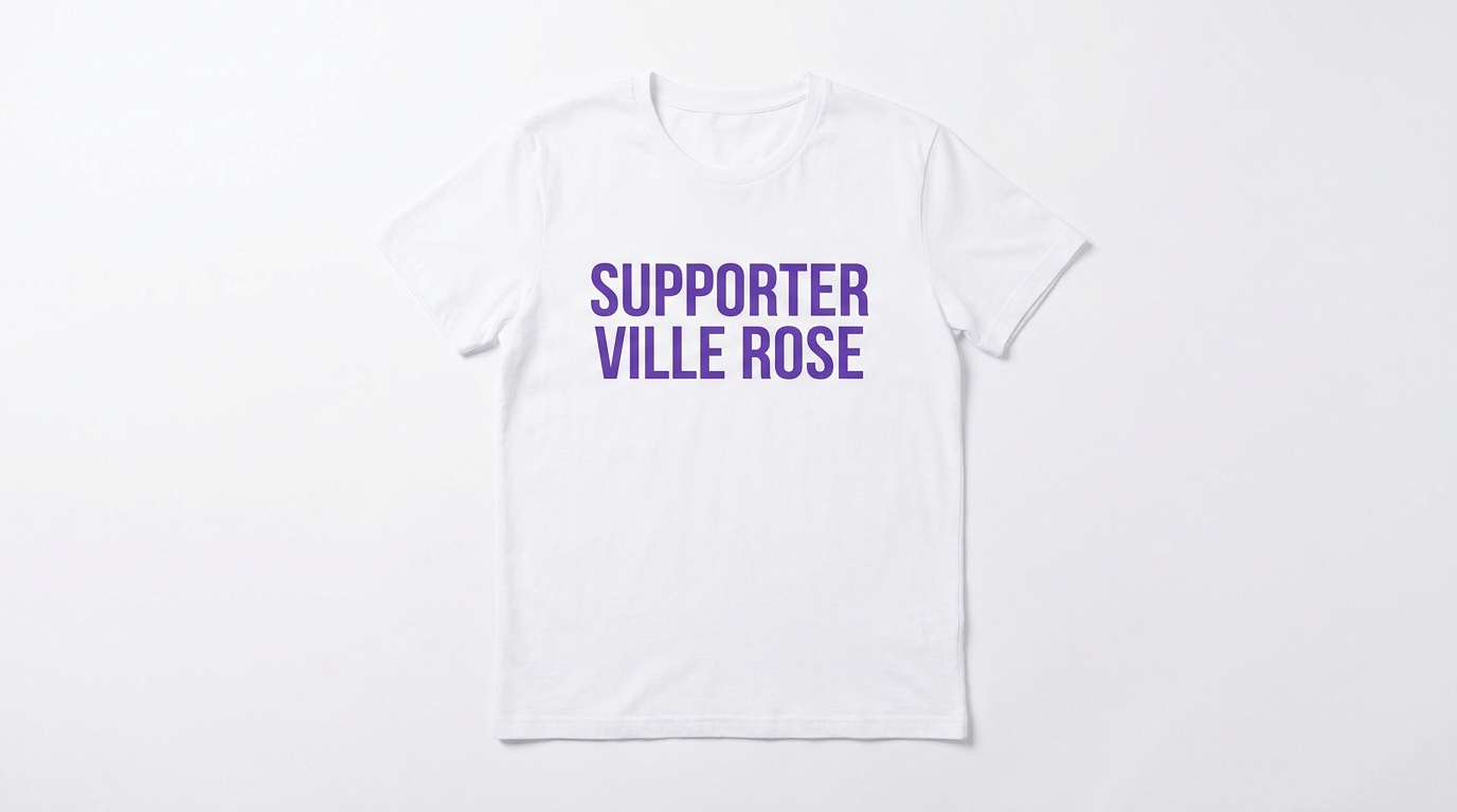 T-shirt Supporter Ville Rose