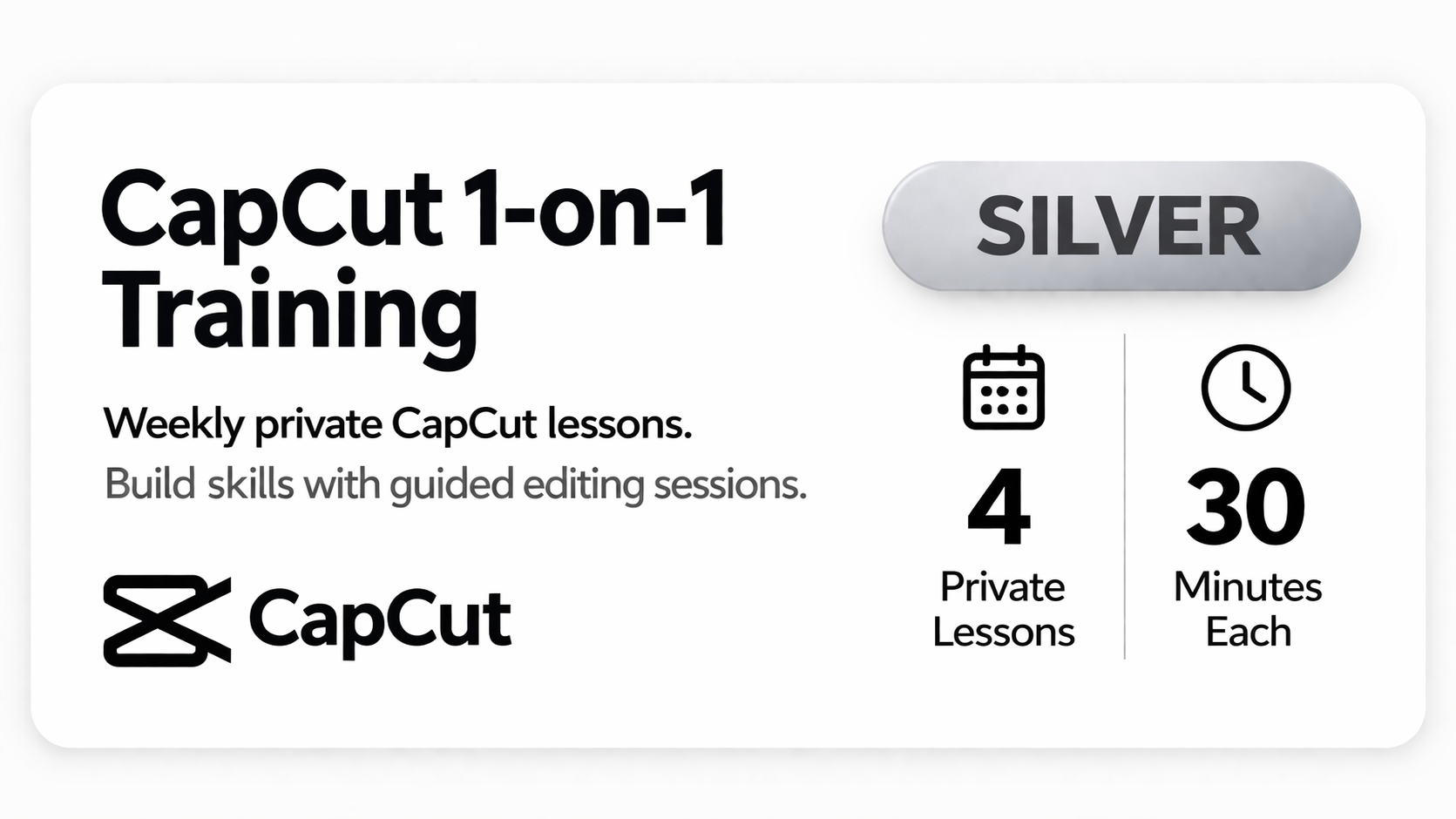 CapCut 1-on-1 Training Silver