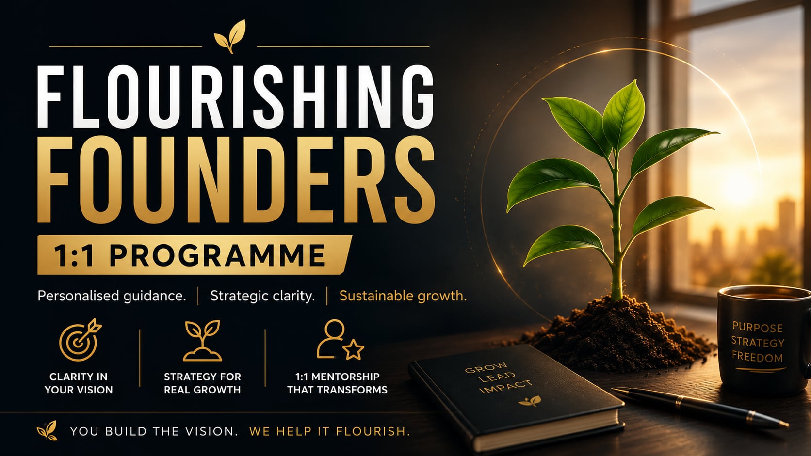 Flourishing Founders 1:1 Programme - 8 Sessions (50%)