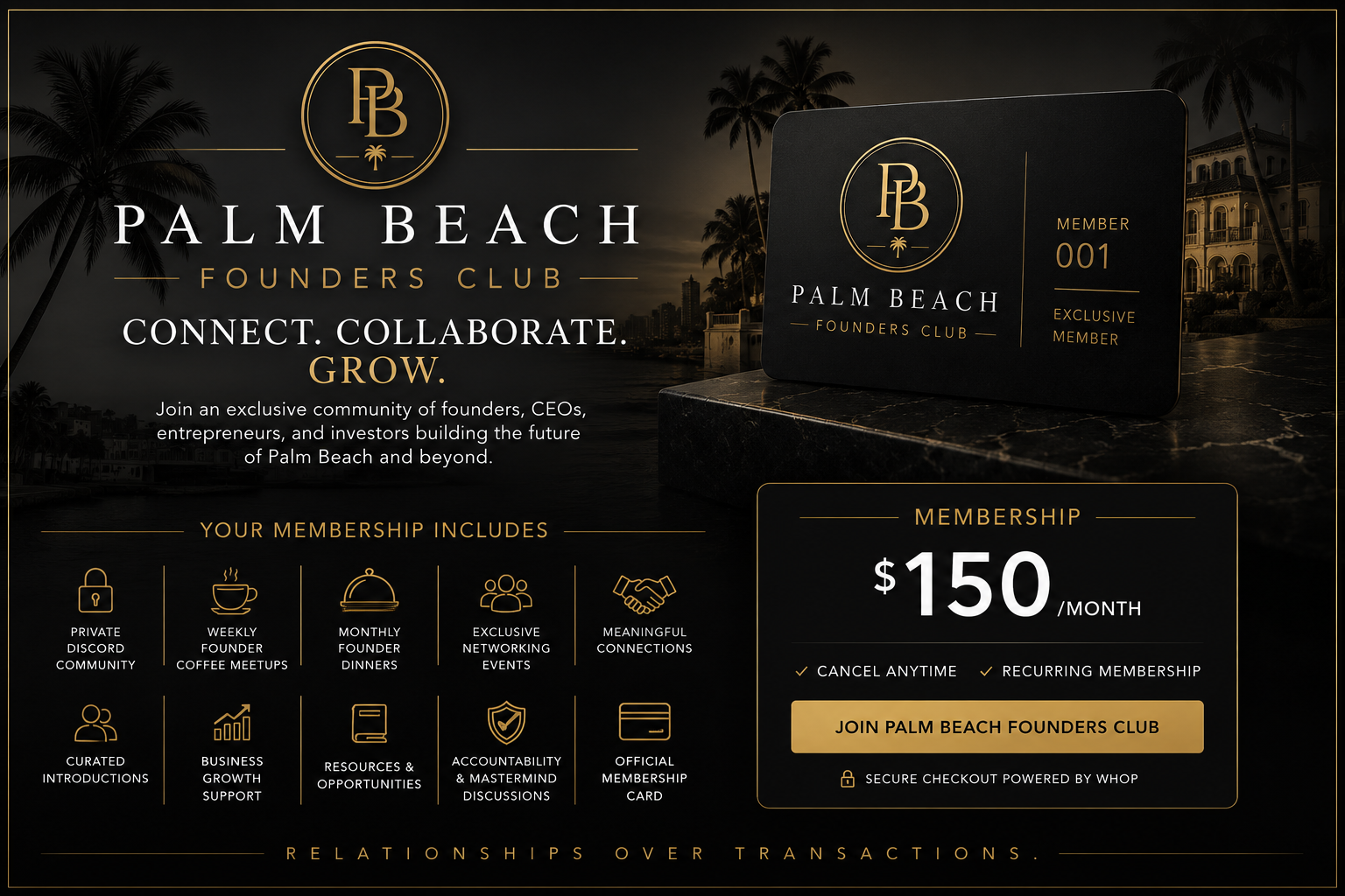 Palm Beach Founders Club — Membership