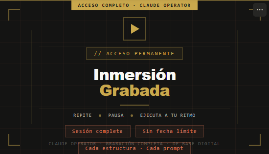 Grabaciones Inmersión Claude Operator del 5 y 6 de mayo