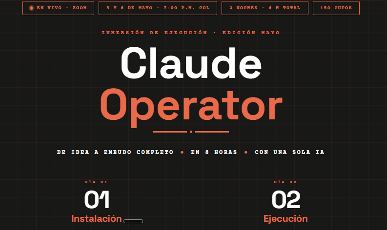 Inmersión Claude Operator 5 y 6 de mayo