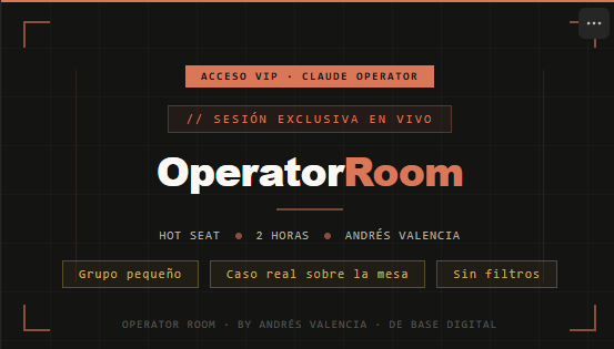 Operator Room VIP 5 y 6 de mayo