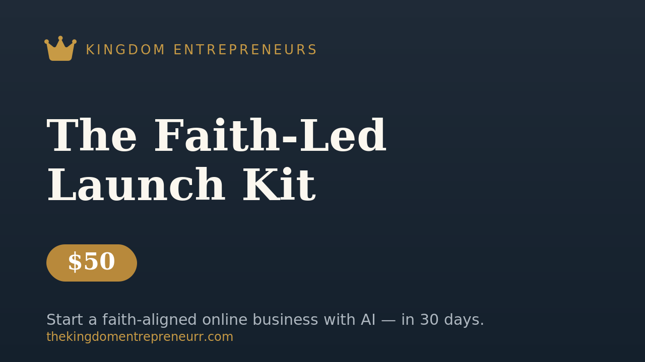 The Faith-Led Launch Kit