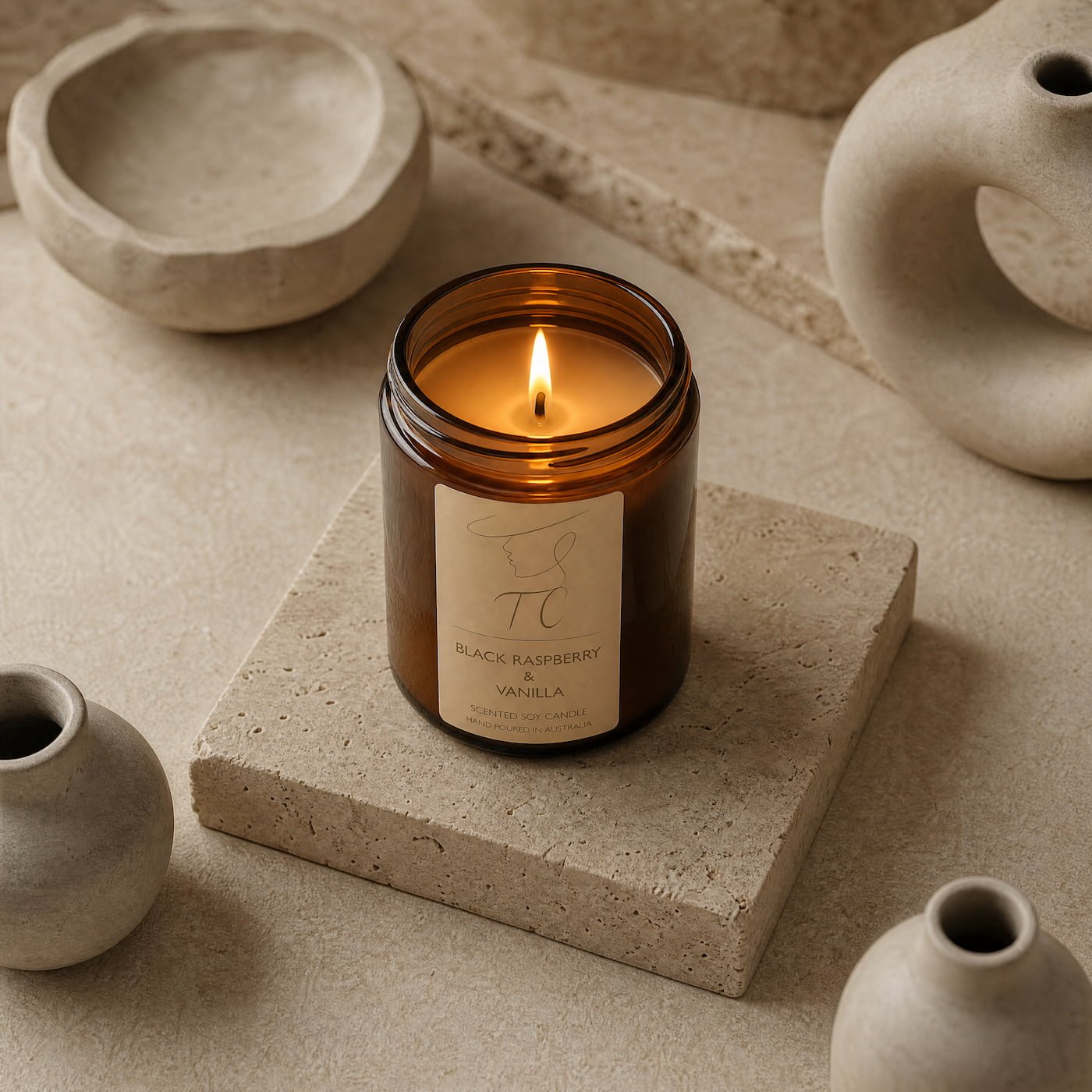 Black Raspberry and Vanila candles