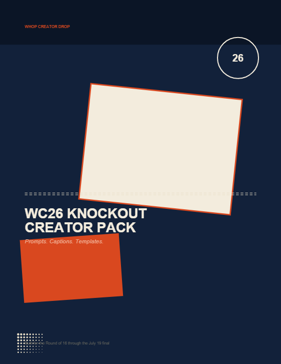 World Cup 2026 TikTok Content Pack — AI Prompts + Captions + CapCut Templates