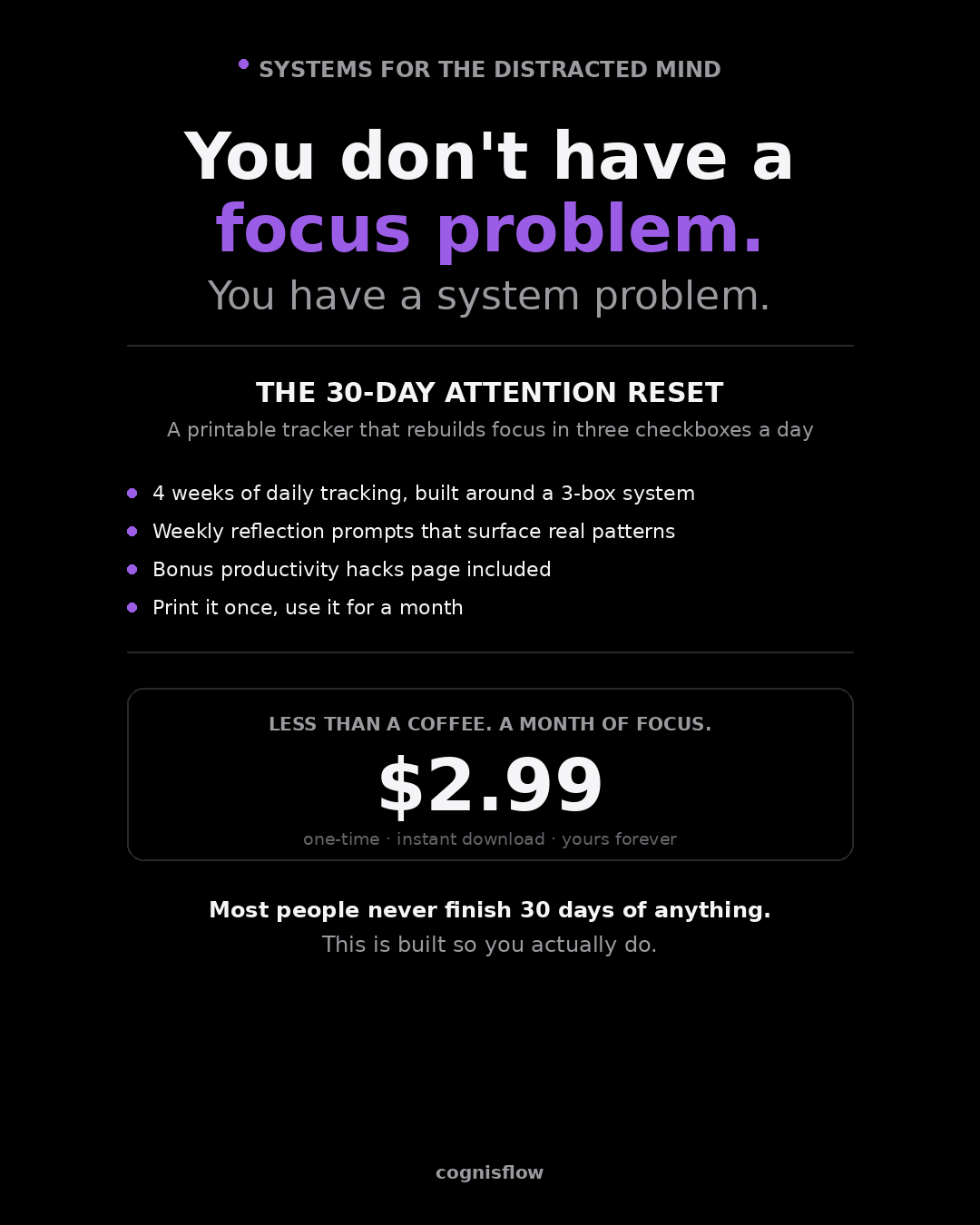 The 30-Day Attention Reset