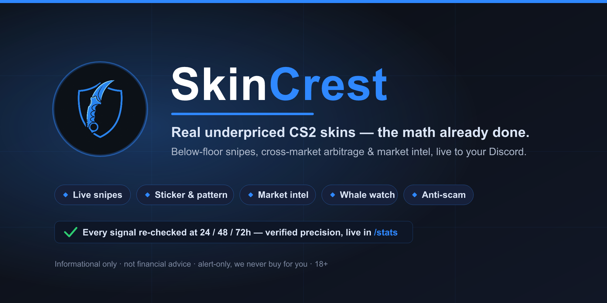 SkinCrest — CS2 Skin Deal Signals