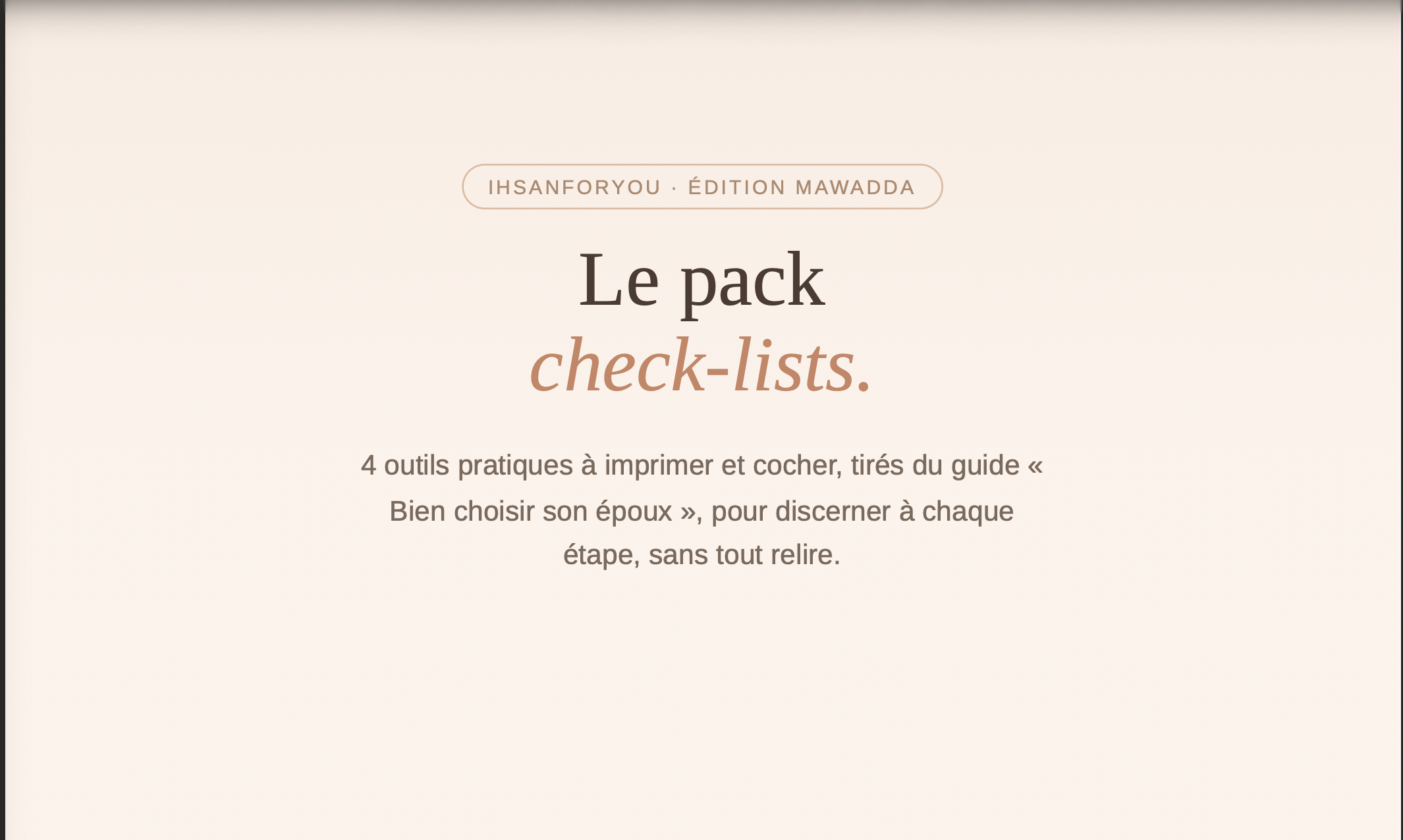 Pack check-lists imprimables, 4 outils pratiques, prêts à imprimer et cocher