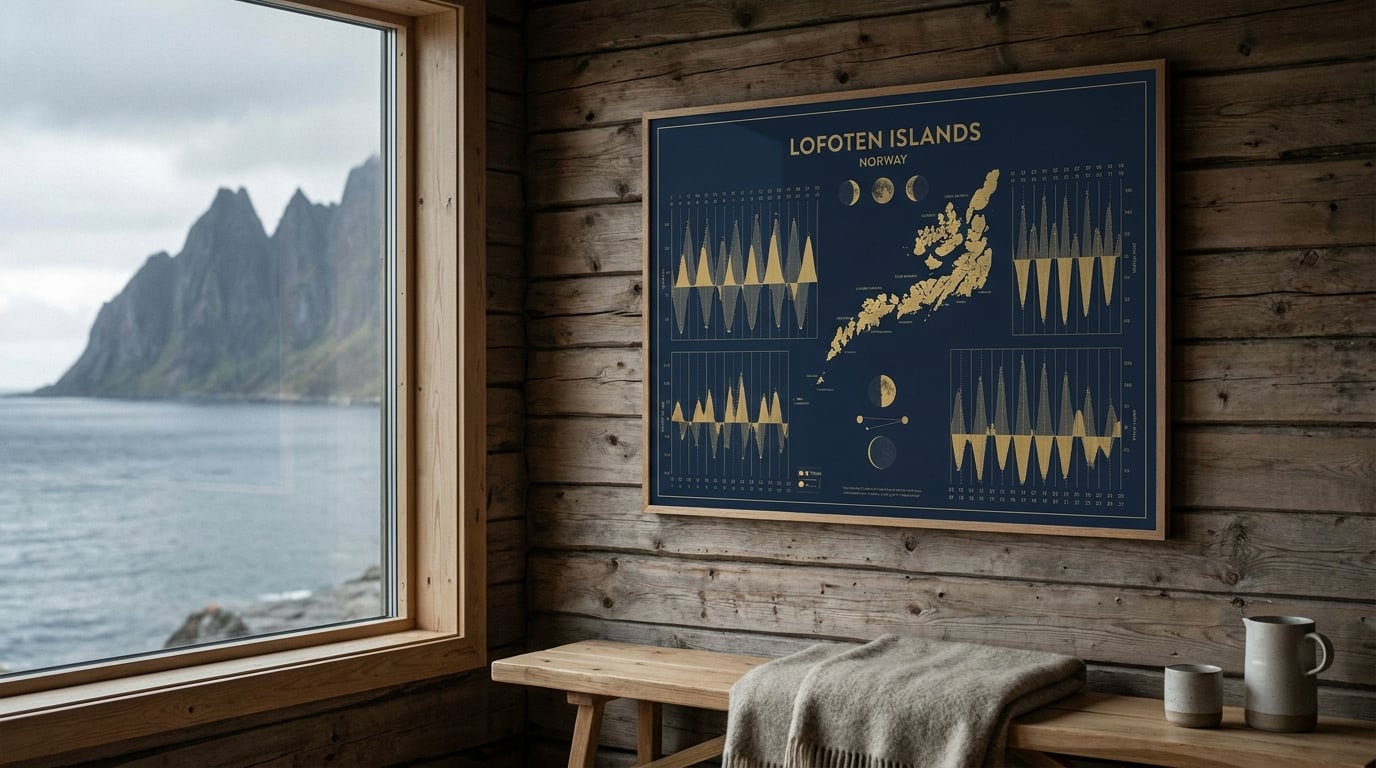 Lofoten Islands 2027 Tide & Fishing Poster