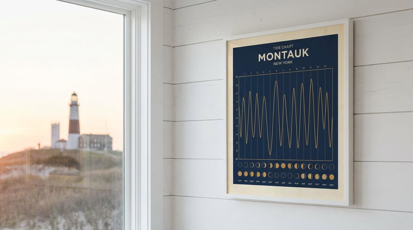 Montauk 2027 Tide & Fishing Poster