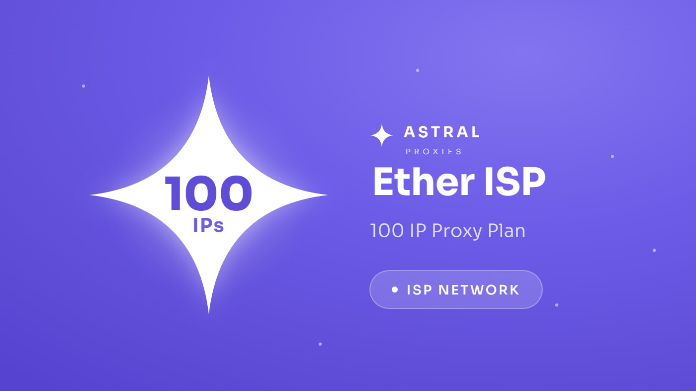 Ether ISP - 100 Proxies