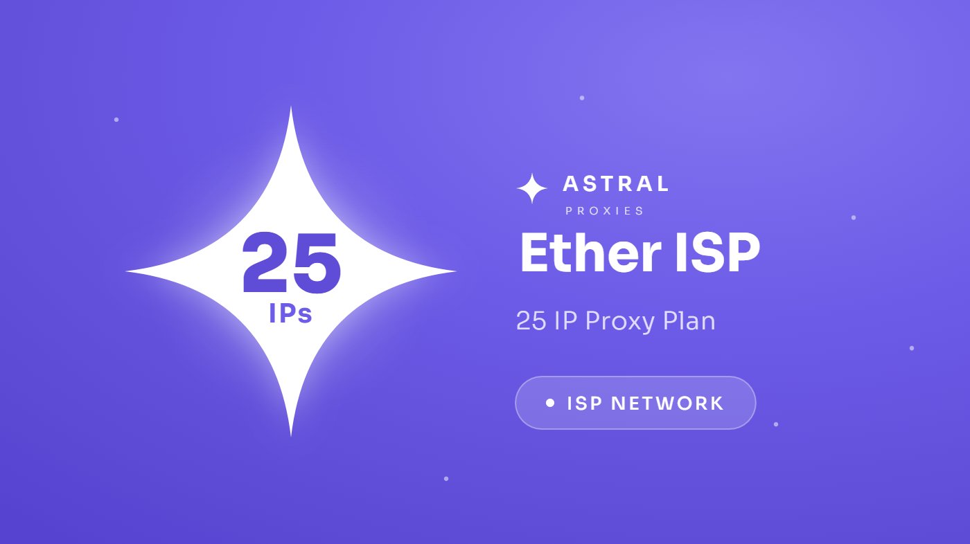 Ether ISP - 25 Proxies