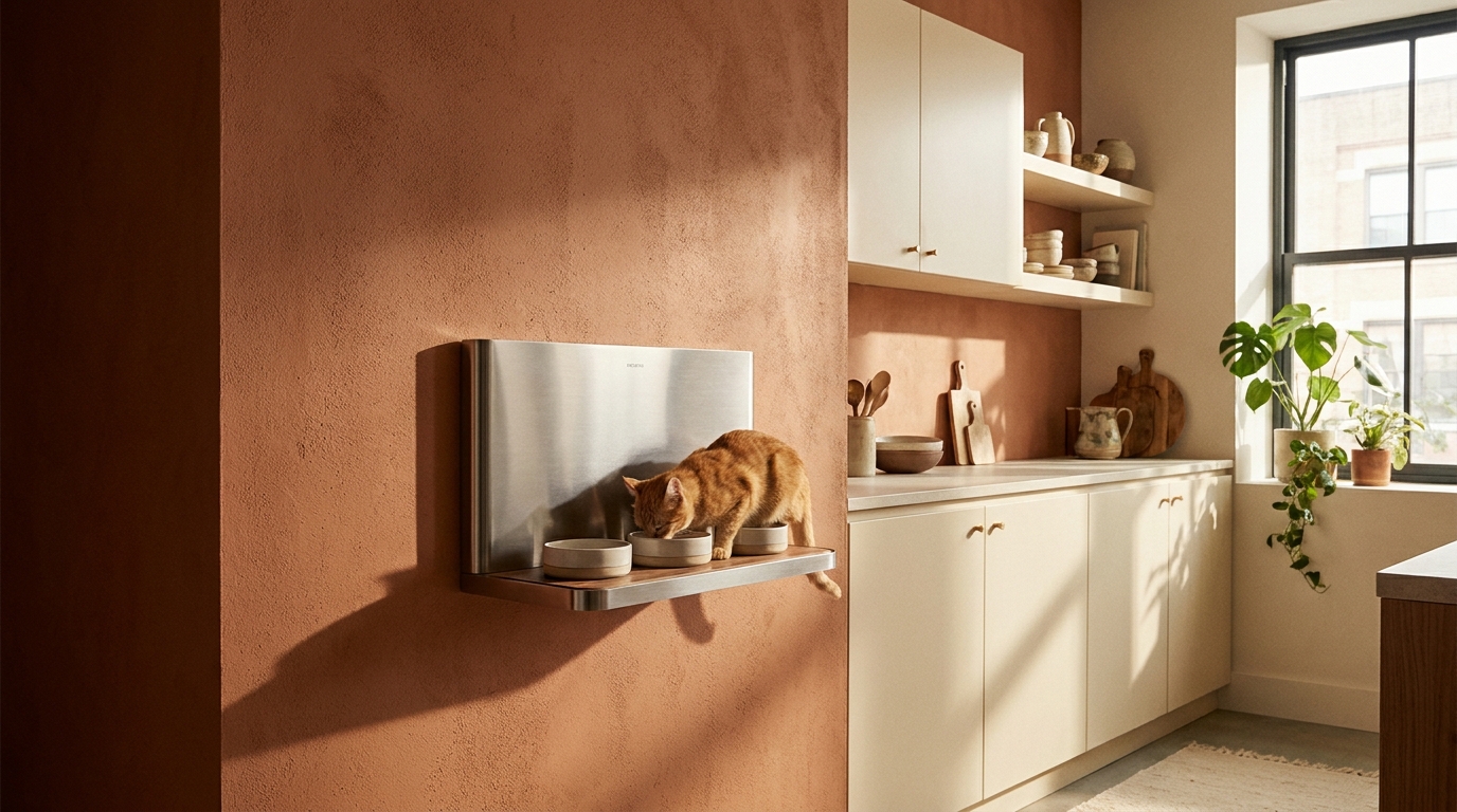 Pawline Compact Wall-Mount Feeder Station