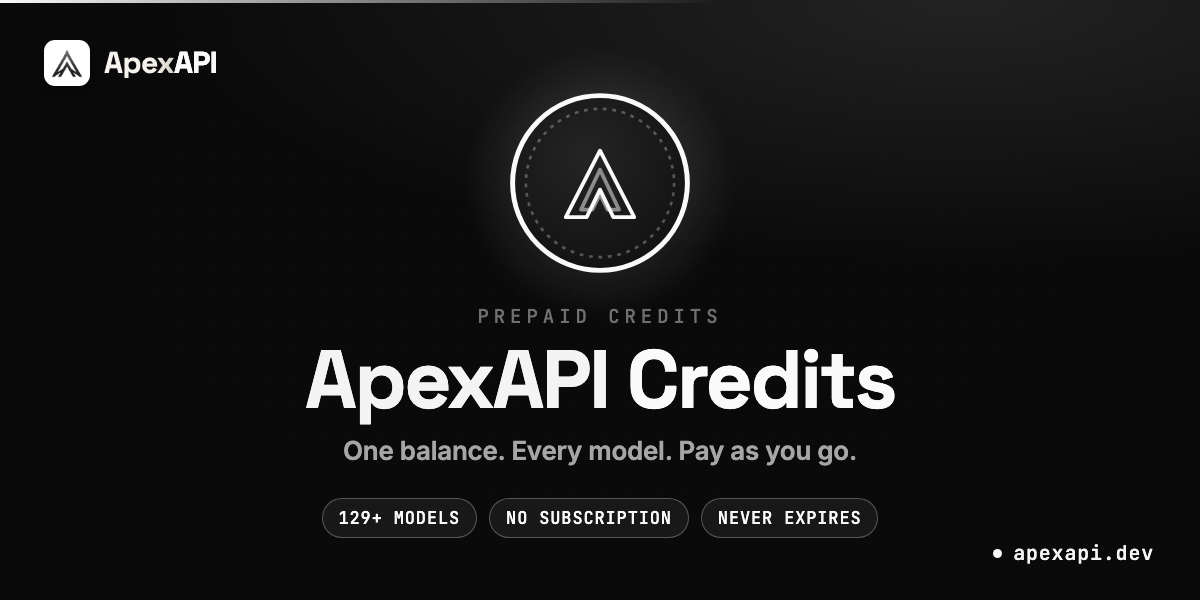 ApexAPI Credits