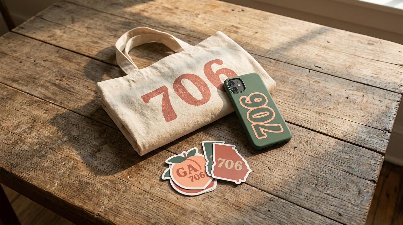 706 Starter Pack — Tote, Phone Case & Sticker Set