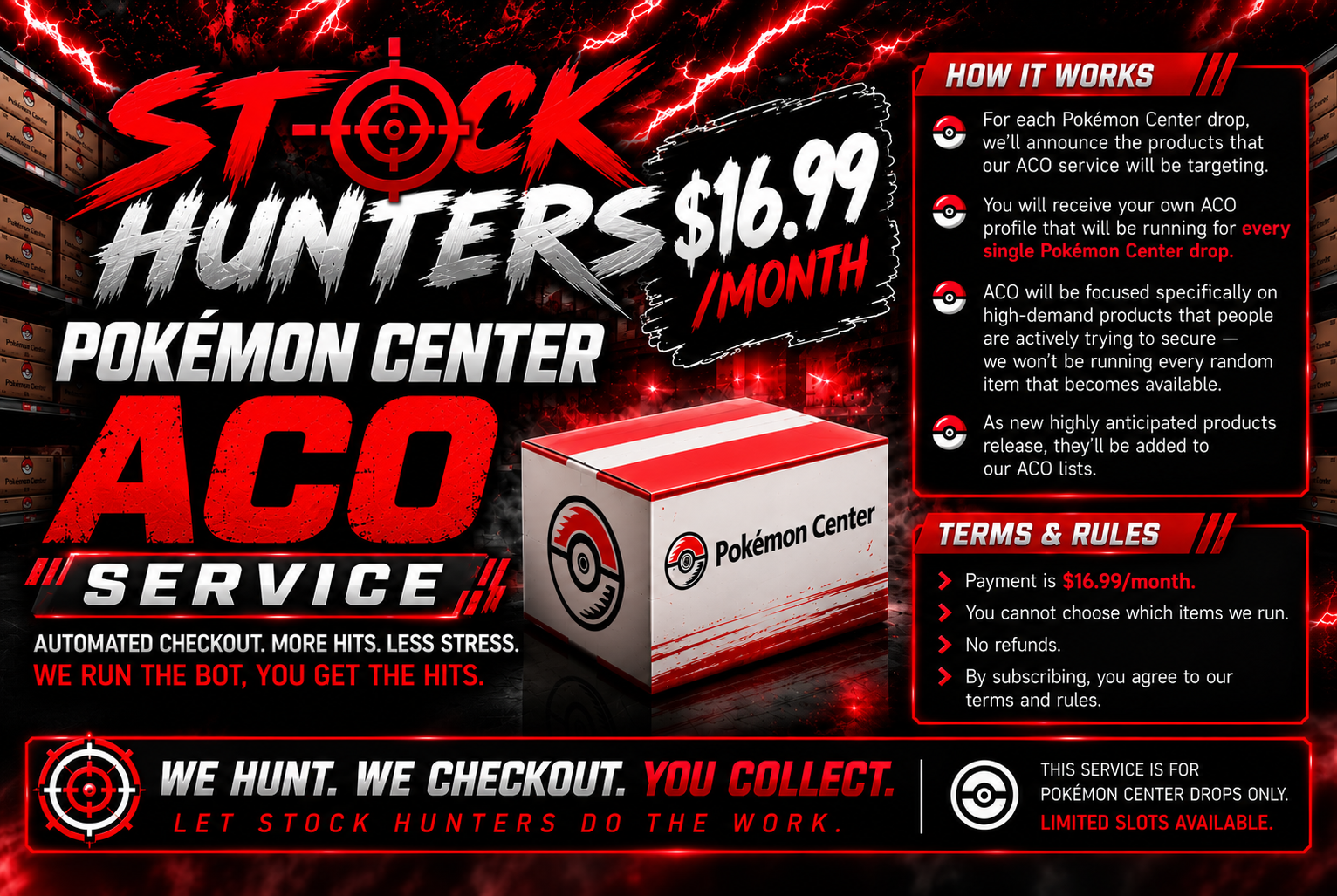 🤖 POKEMON CENTER ACO SERVICE