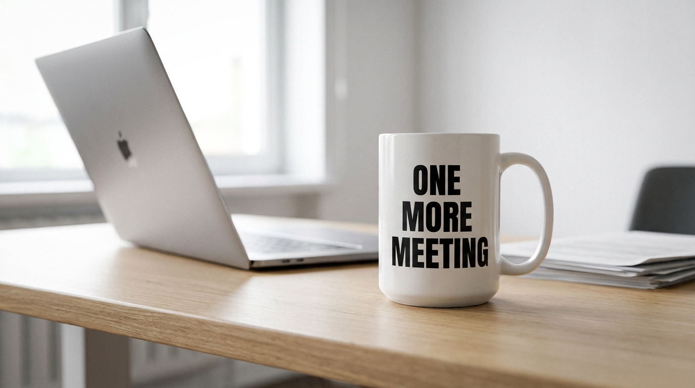 The 'One More Meeting' Mug
