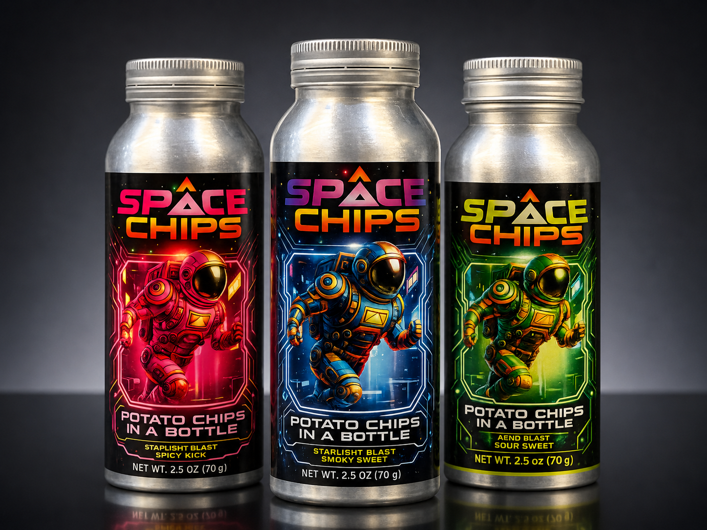 SpaceChips 3-Bottle Flavor Pack