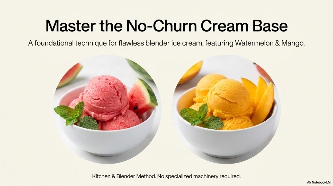 🍉 How to Make Creamy Ice Cream with Watermelon & Cantaloupe 🍈