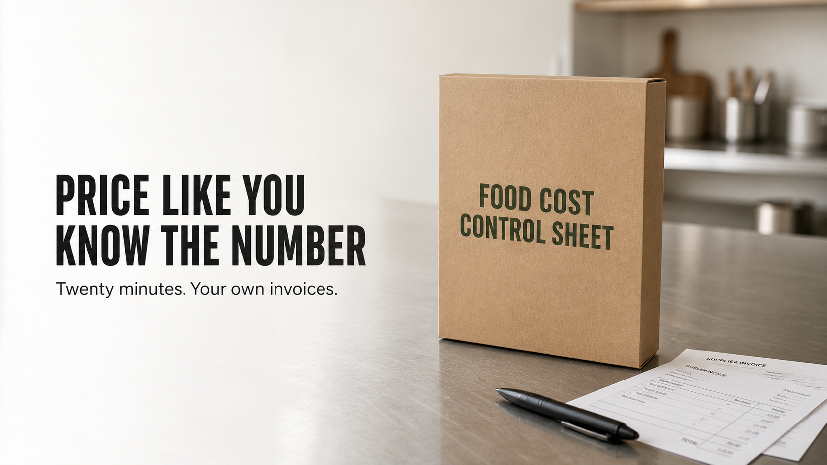 Food Cost Control Sheet — Know Your Real Number in One Sitting