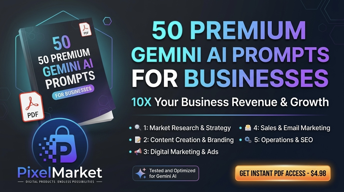 Unlock Business Growth: 50 High-Converting Gemini AI Prompts [PDF Guide]