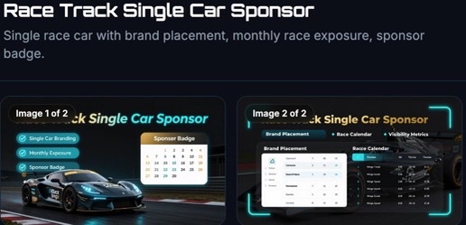 RACE TRACK SINGLE CAR SPONSOR