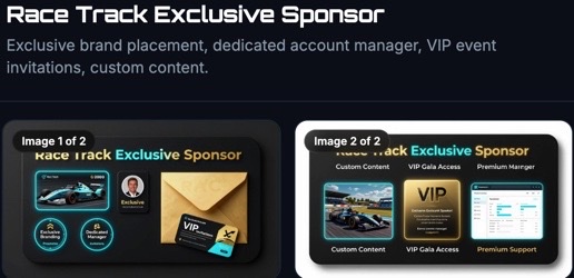  RACE TRACK EXCLUSIVE SPONSOR