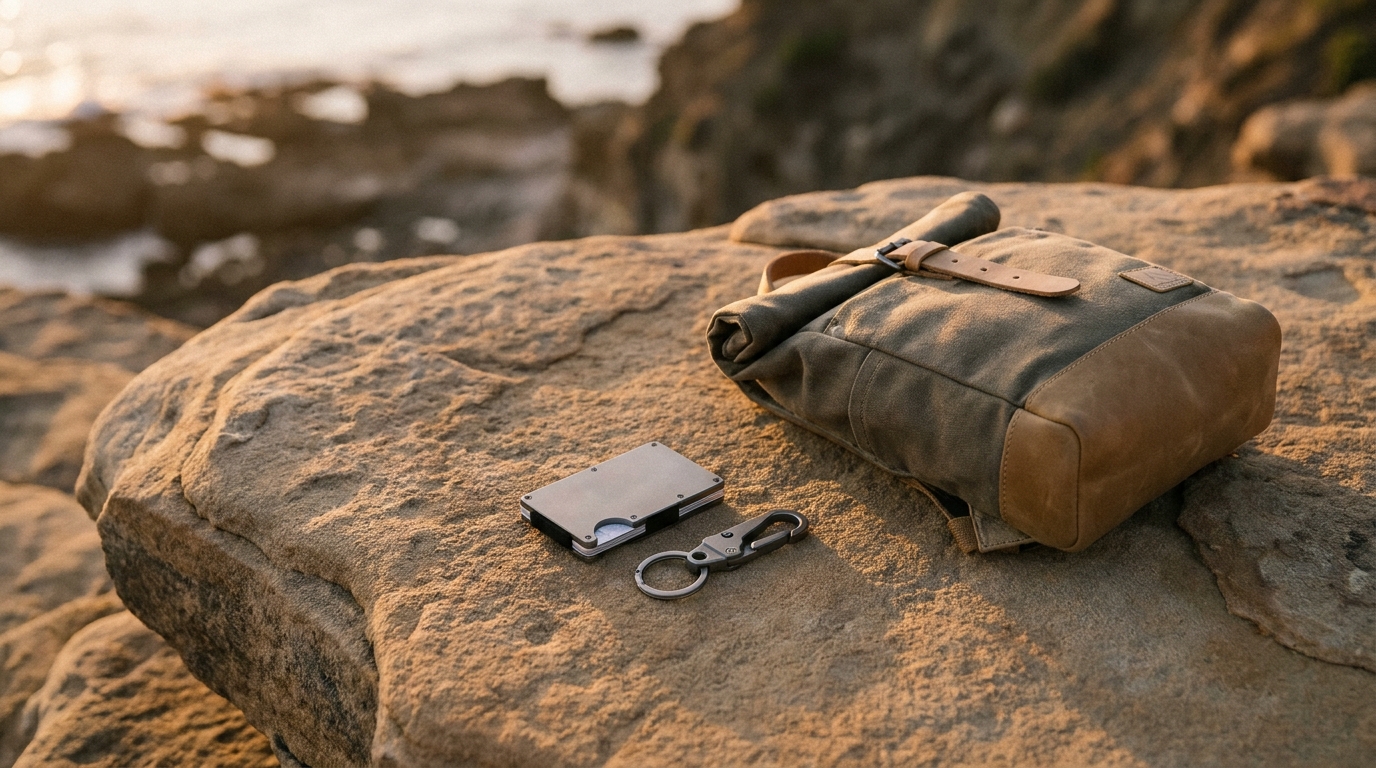 Slim Wallet + Keychain Bundle