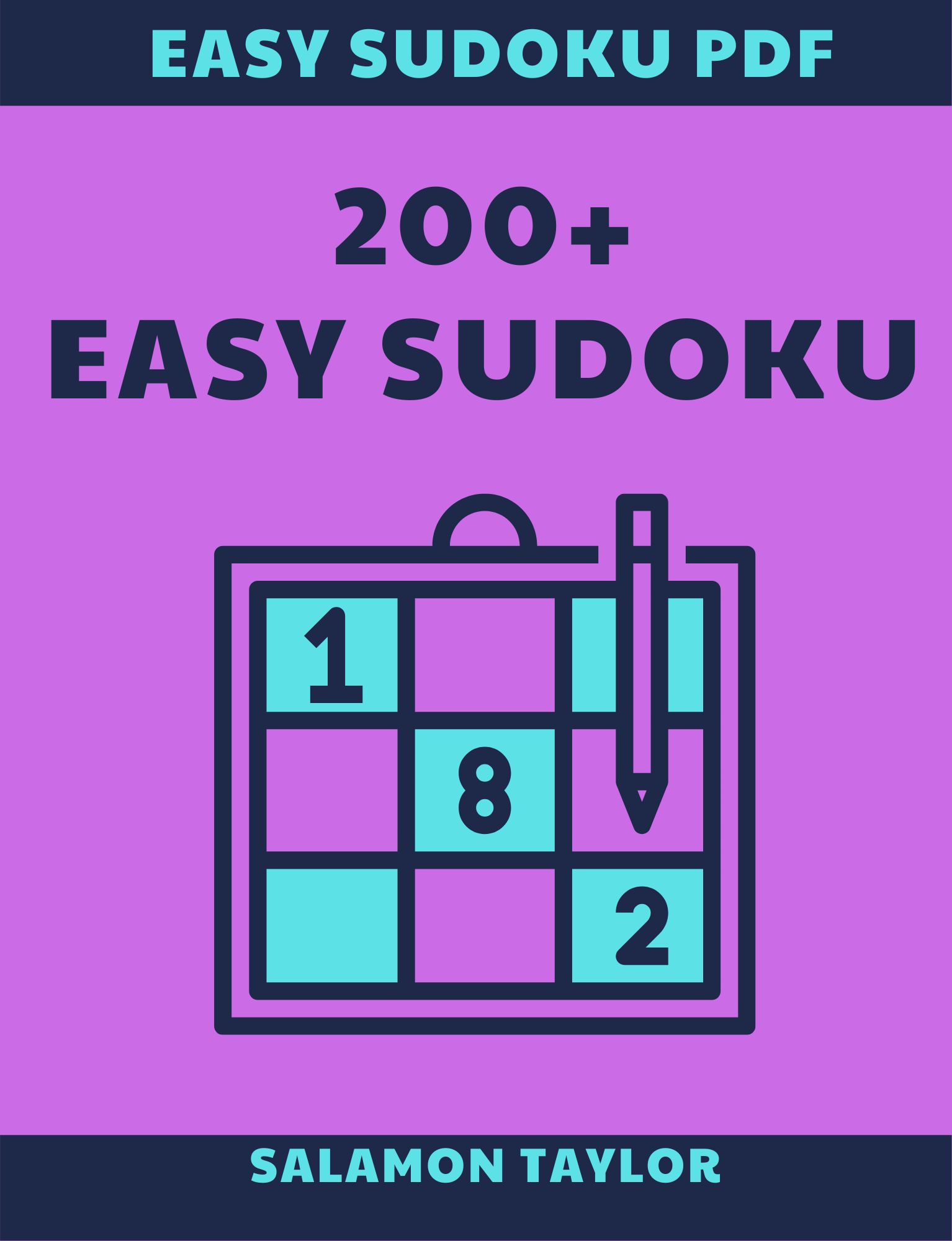 200+ Easy Sudoku Puzzles with Solutions | Printable PDF Digital Download