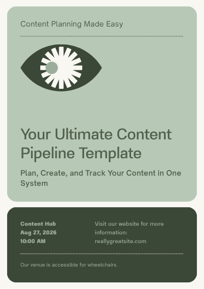  Content Pipeline  Content Planning Notion Template