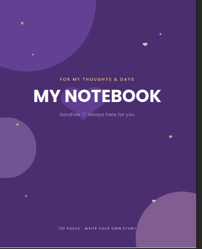 my notebook purple jouenal