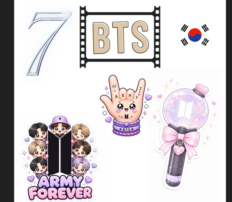 BTS DIGITAL  PACK BRACELET &STICKERS