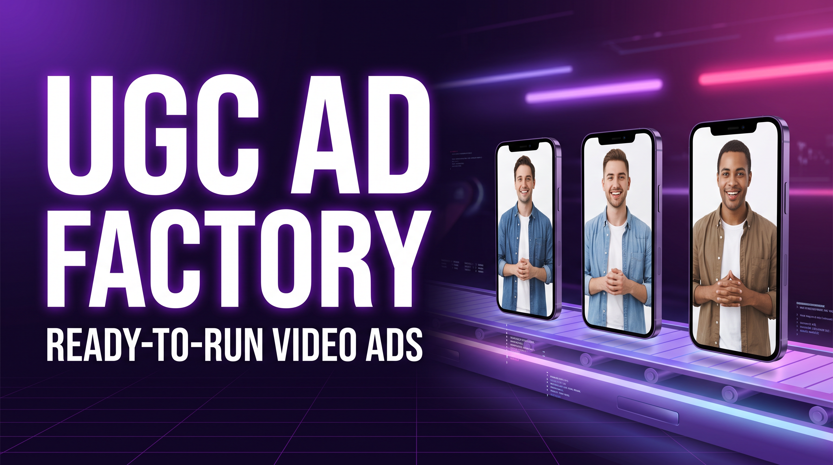 UGC Ad Factory — 10 custom AI video ads every month