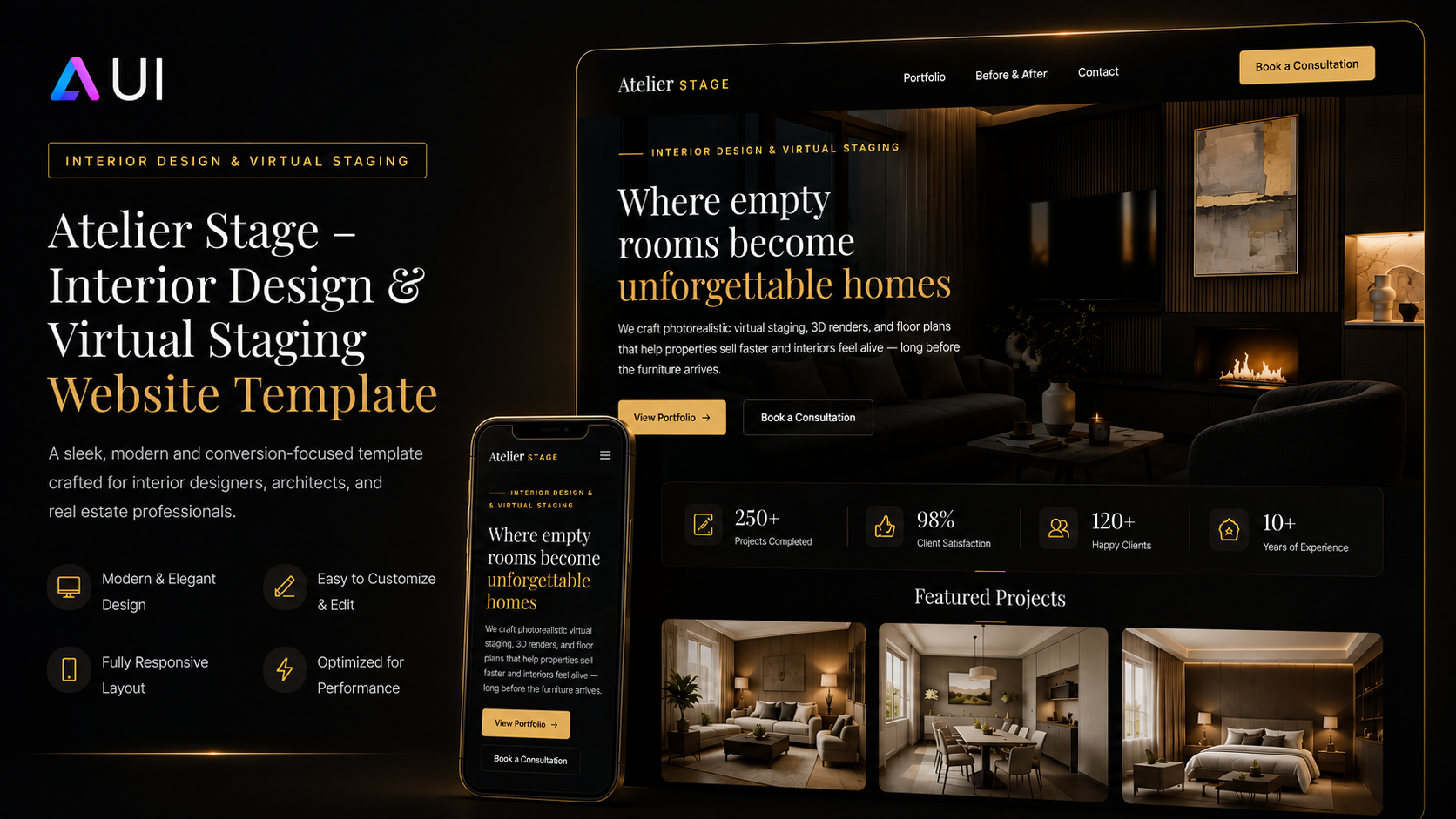 Atelier Stage: Luxury UI Kit