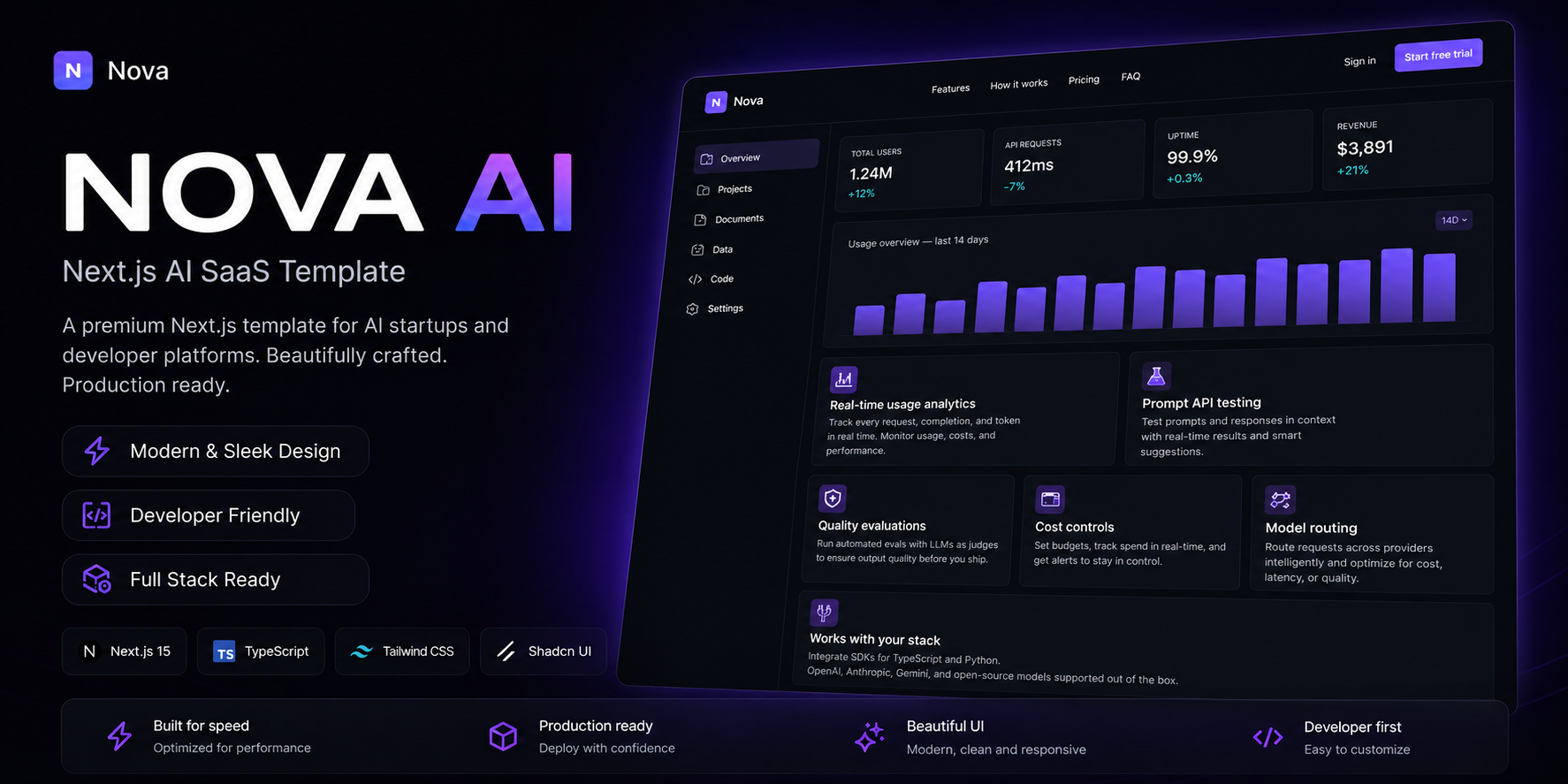 NovaAI: Next.js SaaS Template