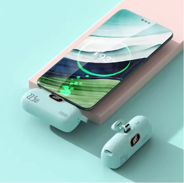 10000mAh Portable Mini Power Bank Capsule Mobile Powerbank PD20W Fast Charger Ex