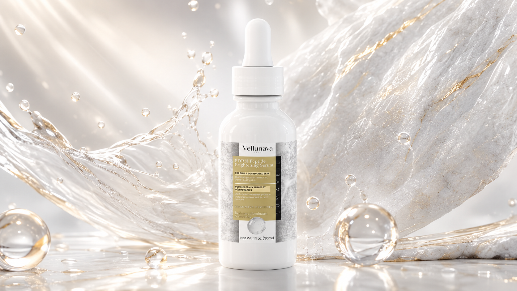 Vellunava LumaVeil PDRN Peptide Brightening Serum