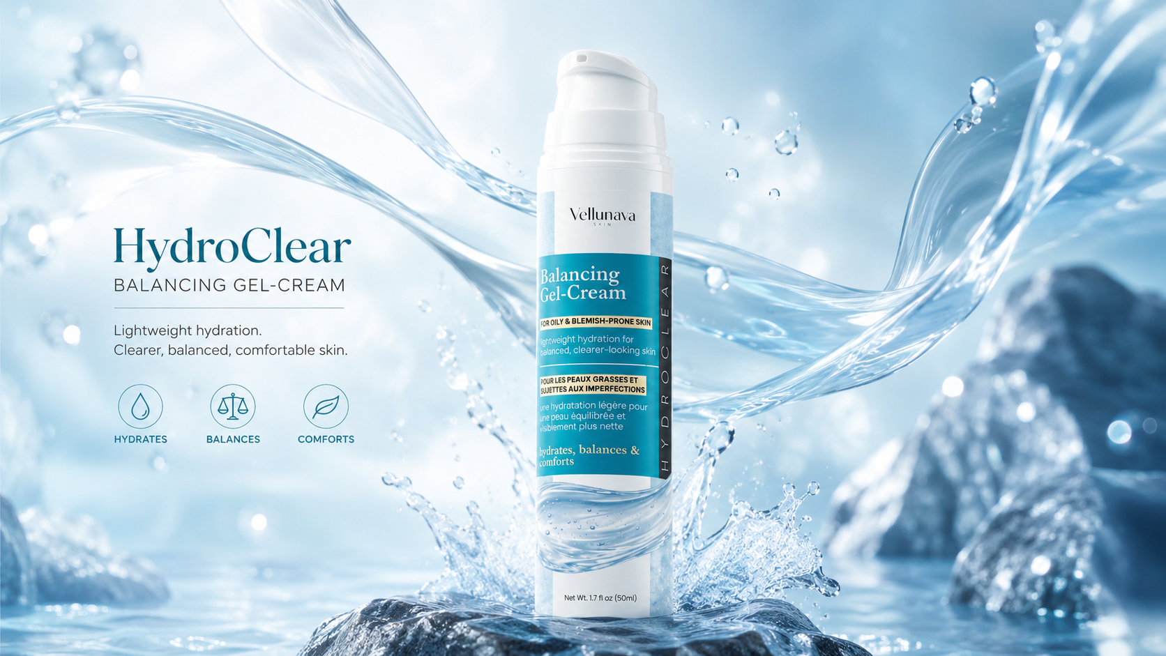 Vellunava HydroClear Balancing Gel-Cream