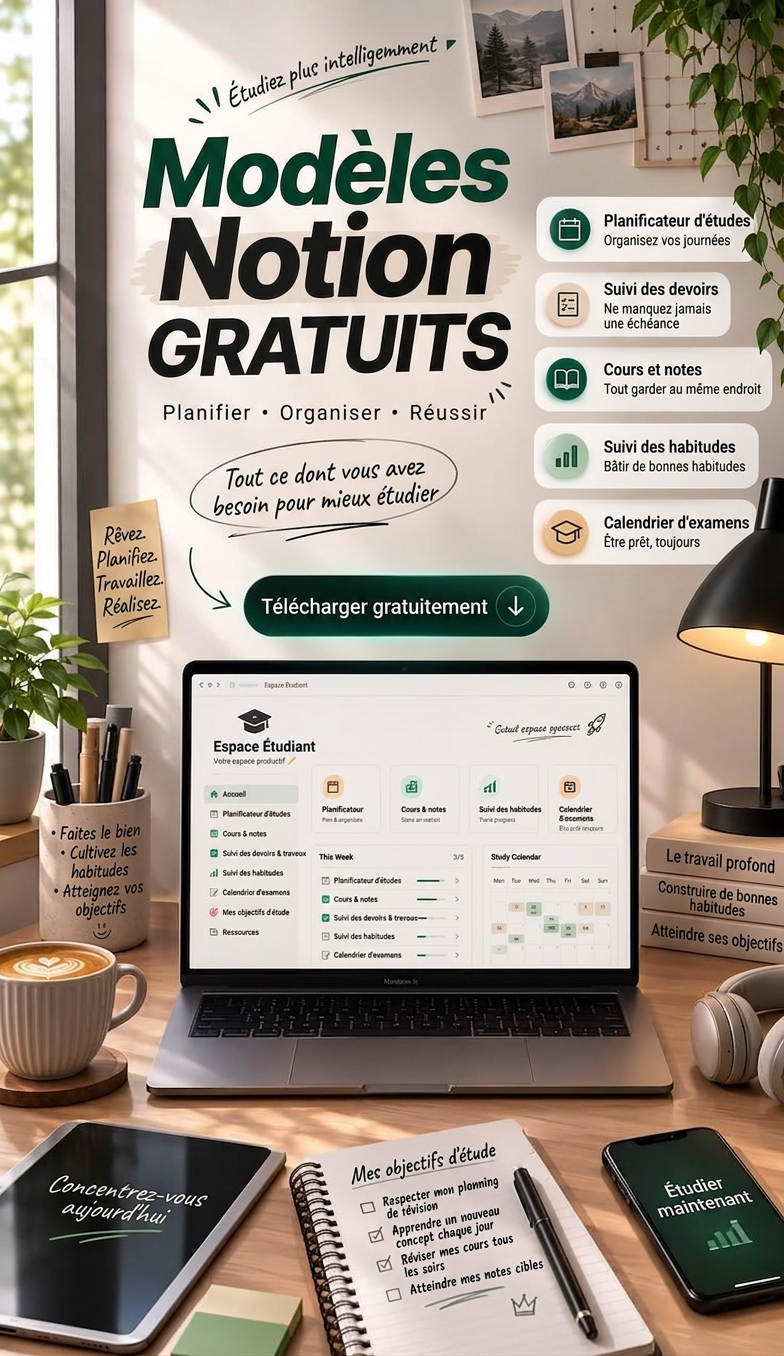 Template notion pour les étudiants 