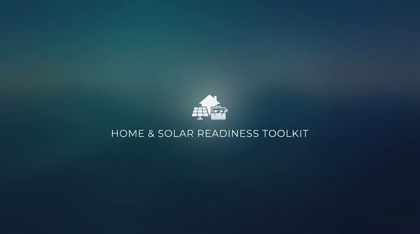 Home & Solar Readiness Toolkit