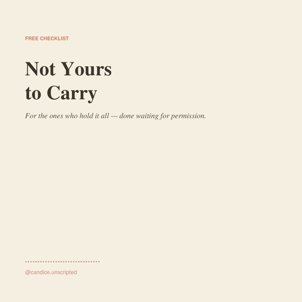 Not Yours to Carry