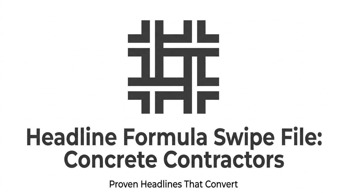 Headline Formula Swipe File: Concrete Contractors