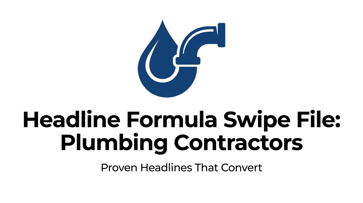 Headline Formula Swipe File: Plumbing Contractors