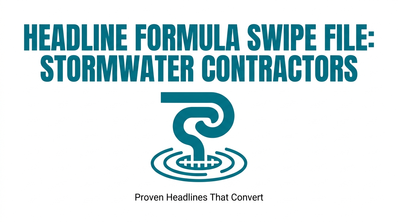 Headline Formula Swipe File: Stormwater Contractors