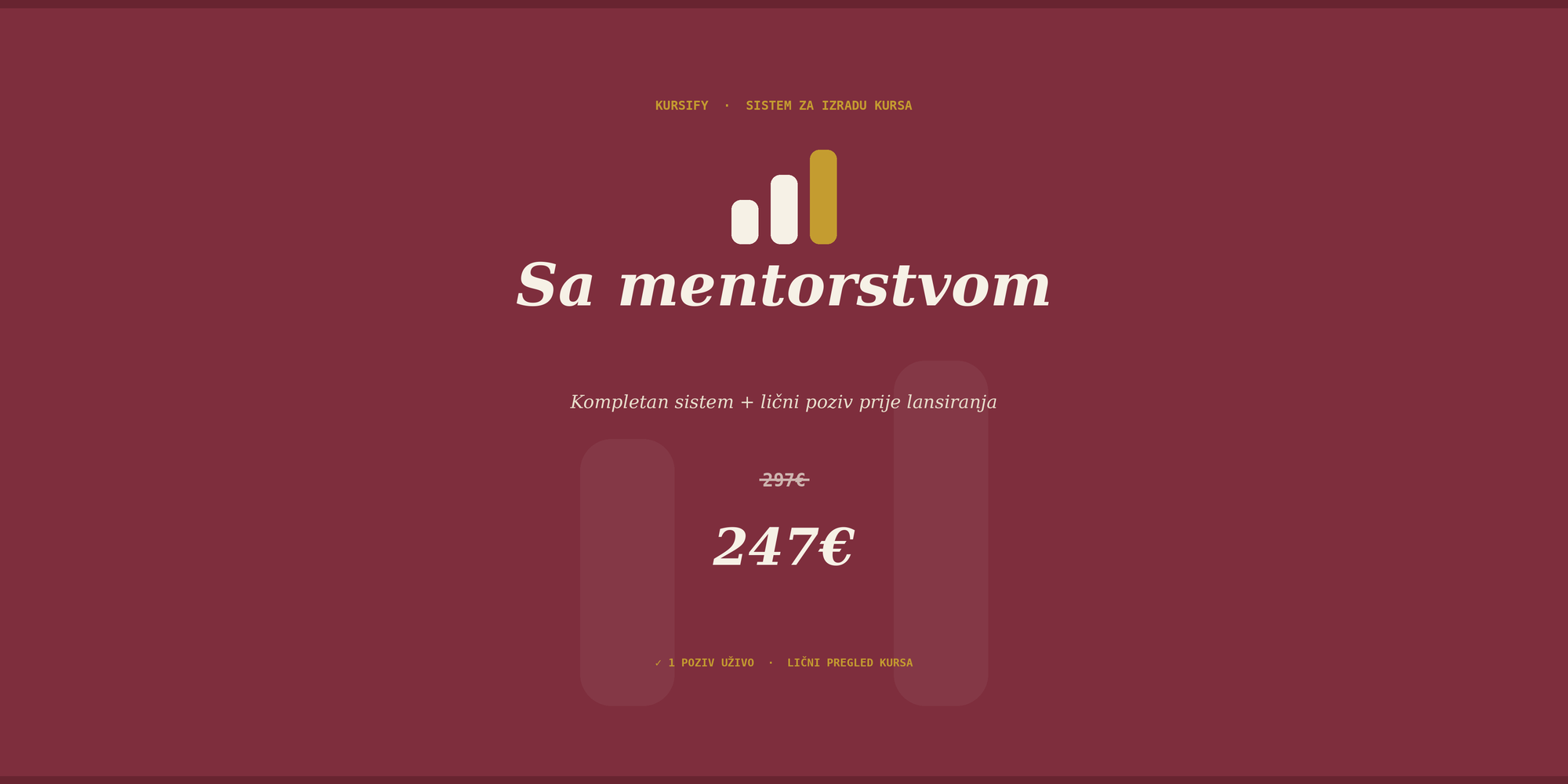 Kursify — Sa mentorstvom