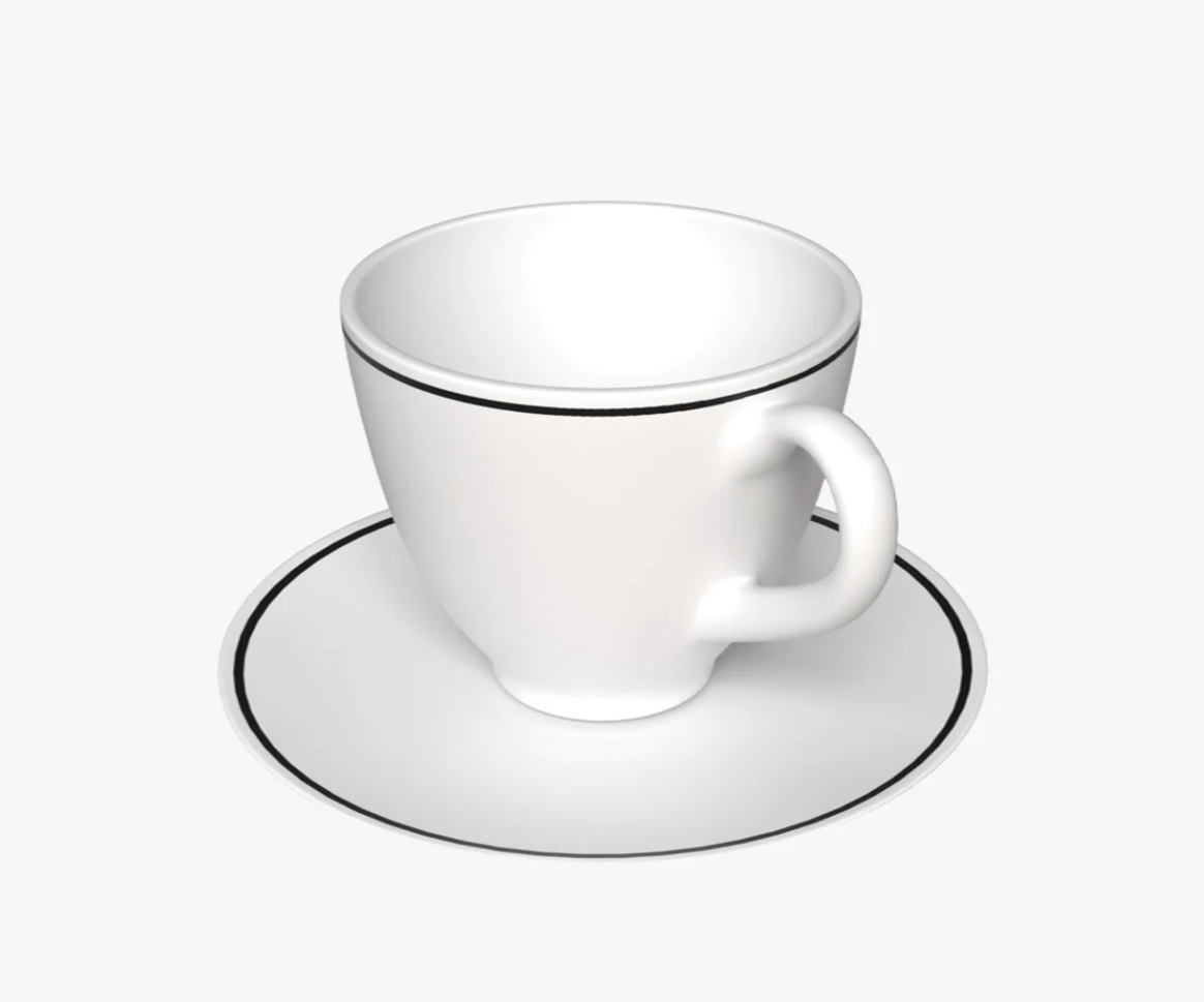Realistic Tea Cup Saucer