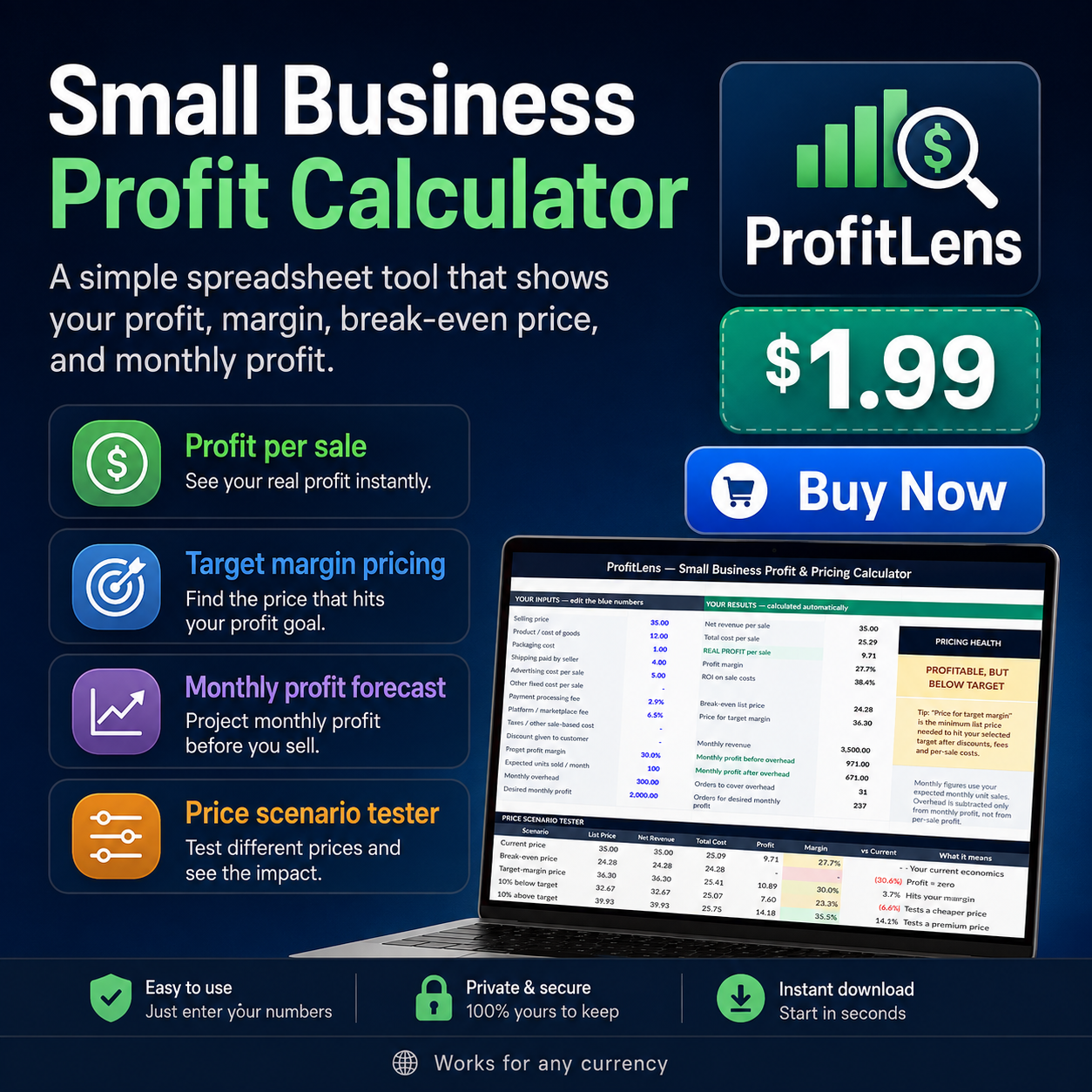 ProfitLens — Small Business Profit & Pricing Calculator