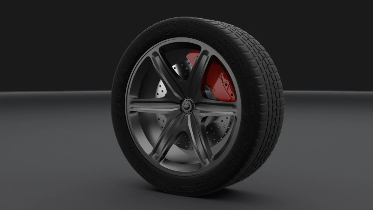 3D Wheel with an unusual attachment Free 3D model model
