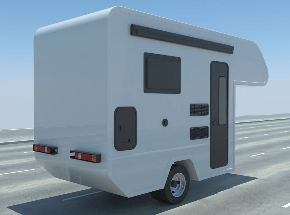 Camper european camping 3d model